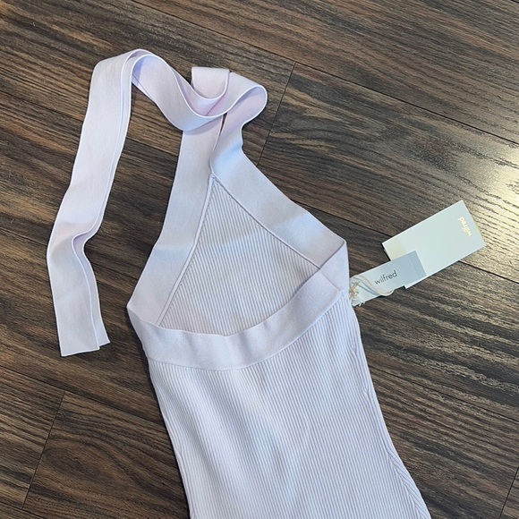 NWT- Elegant Lavender One-Shoulder Dress by Wilfred (Aritzia) size 2/XS - Picture 7 of 8